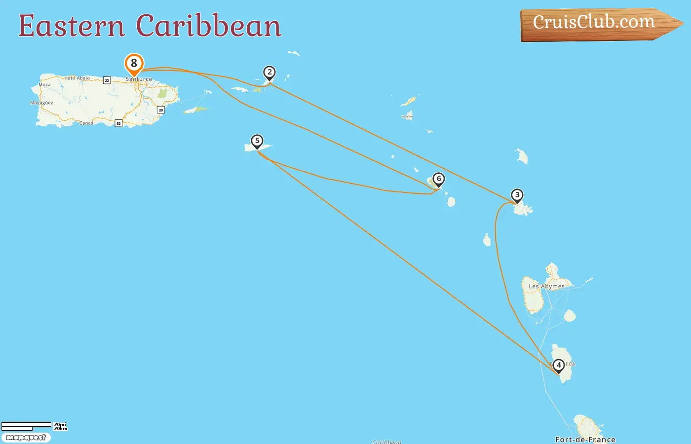 Cruise in the Eastern Caribbean from Saint John aboard Brilliance of the Seas ship with visits to Puerto Rico and British Virgin Islands for 8 days