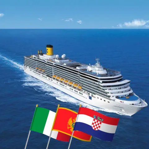 Croisière en Méditerranée au départ de Trieste à bord du navire Costa Deliziosa avec visites en Italie, au Monténégro et en Croatie pendant 7 jours