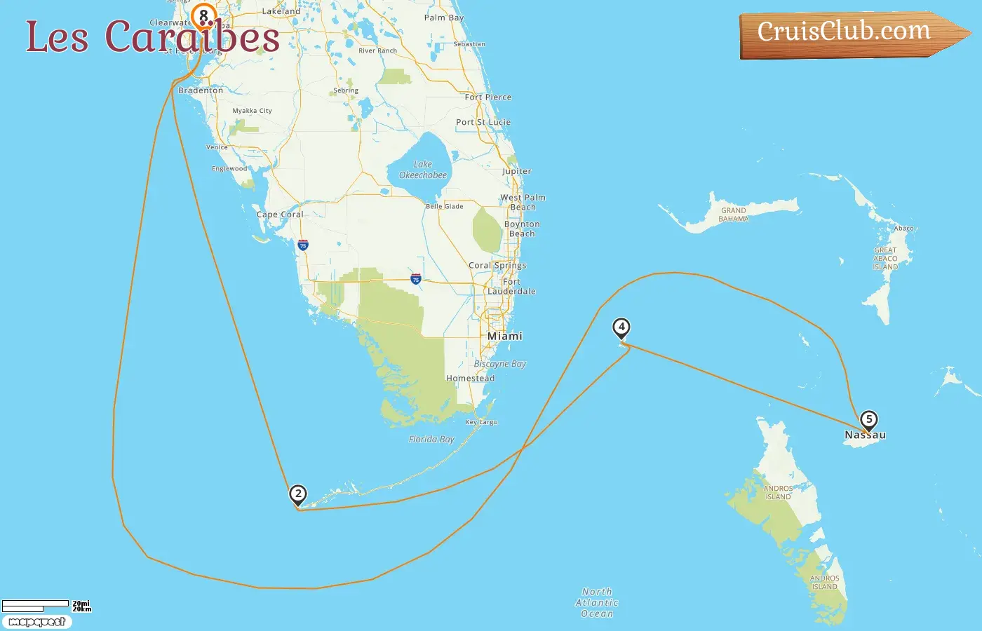 Croisière dans les Caraïbes au départ de Tampa à bord du navire Celebrity Constellation avec des escales aux États-Unis et aux Bahamas pendant 8 jours