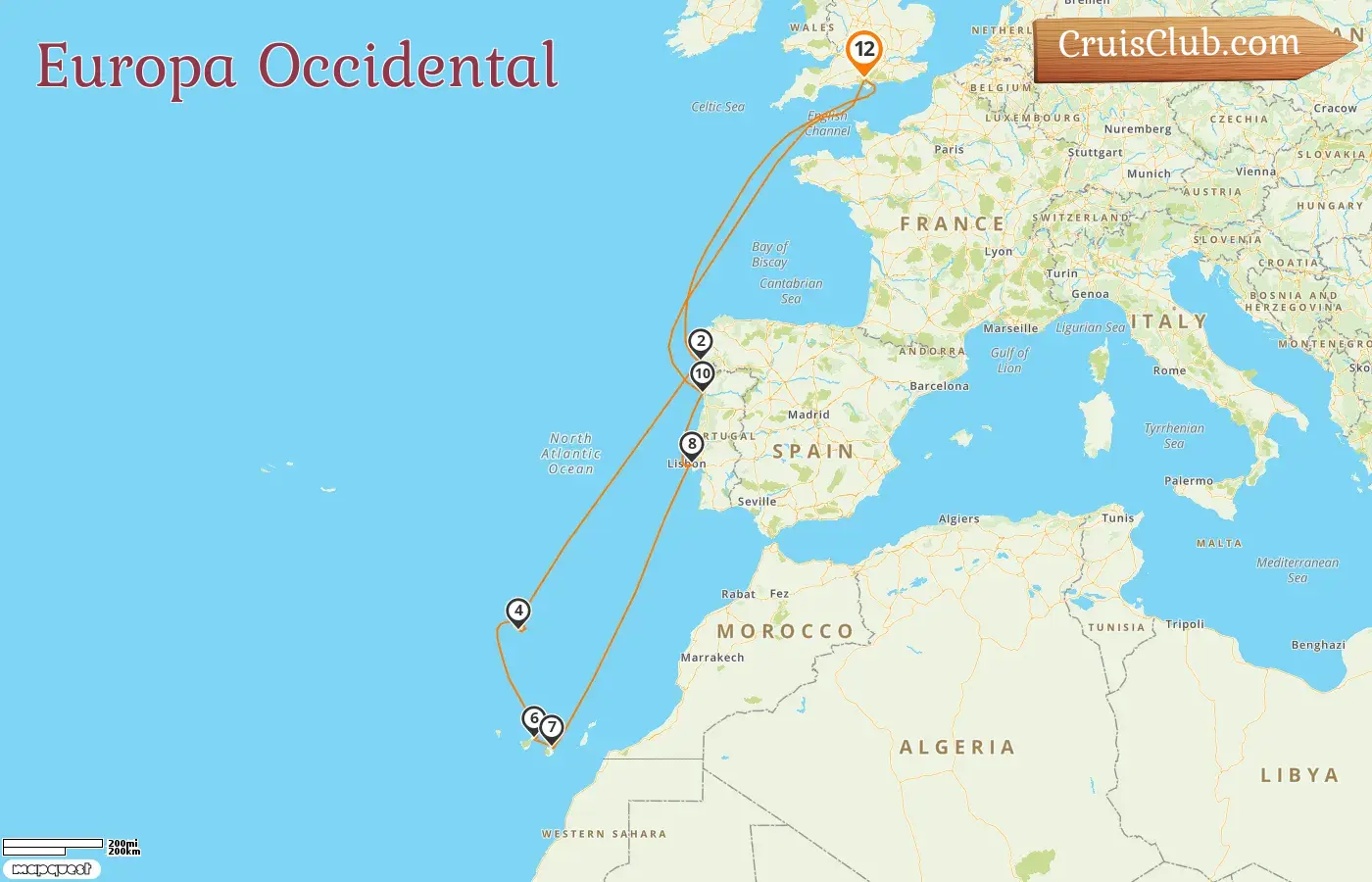Crucero por Europa Occidental desde Southampton a bordo del barco Celebrity Apex con visitas a España durante 12 días