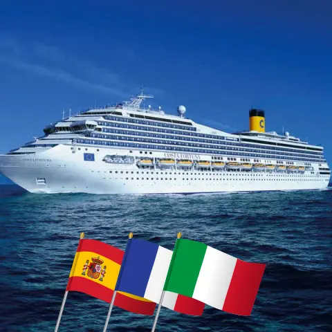 Cruise in the Canary Islands from Barcelona aboard Costa Fortuna ship with visits to Spain, France, and Italy for 15 days
