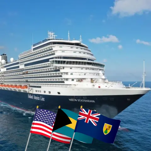Cruise in the Caribbean from Fort Lauderdale aboard Nieuw Statendam ship with visits to USA, Bahamas, and Dominican Republic for 8 days