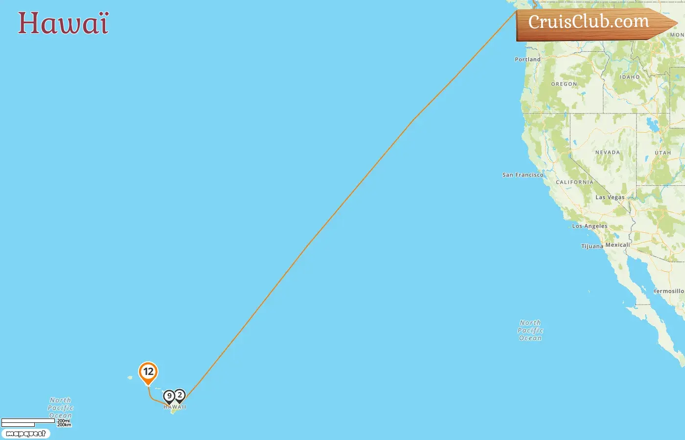 Croisière en Hawaii de Vancouver à Honolulu à bord du navire Celebrity Solstice avec des escales au Canada et aux États-Unis pendant 12 jours