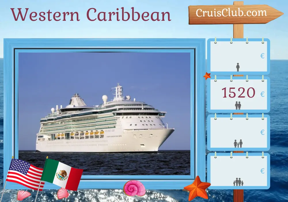 Cruise in the Western Caribbean from Tampa aboard Brilliance of the Seas ship with visits to USA, Mexico, and Honduras for 8 days