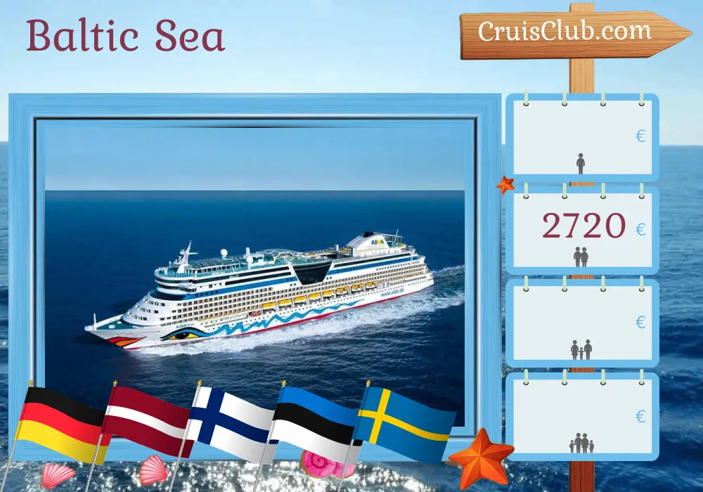 Baltic Sea Cruise with AIDAdiva: Germany, Latvia, Finland, Estonia, Sweden - 8 days