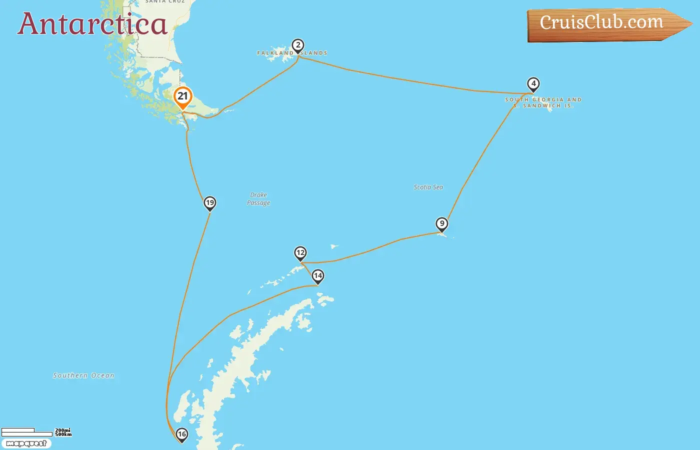 Cruise in the Antarctica from Ushuaia aboard HANSEATIC spirit ship with visits to Argentina and Falkland Islands for 21 days