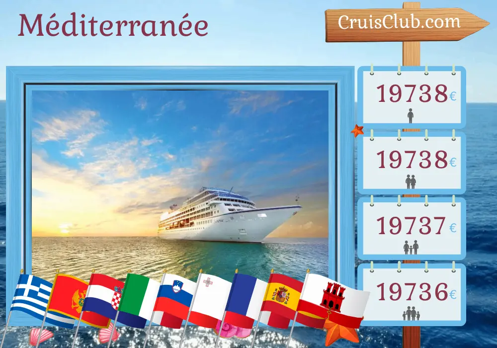 Croisière en Méditerranée d`Istanbul à Lisbonne à bord du navire Oceania Sirena avec des visites en Turquie, Grèce, Monténégro, Croatie, Italie, Slovénie, Malte, France, Espagne, Gibraltar et Maroc pendant 40 jours