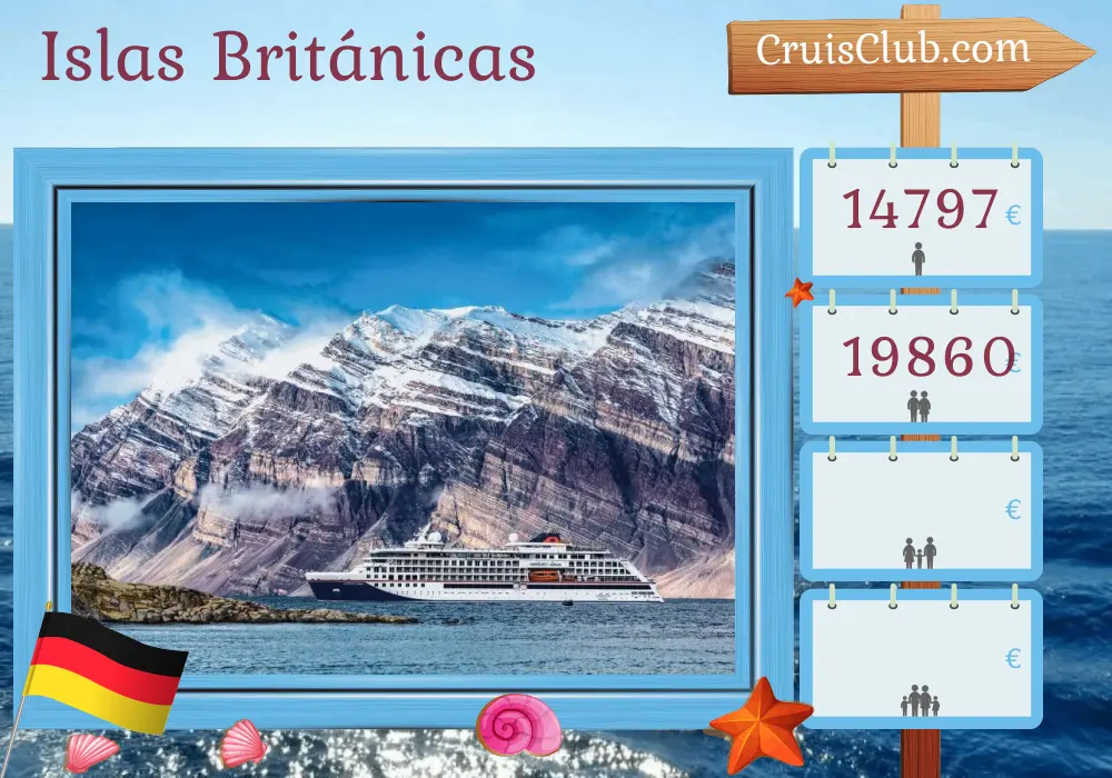 Crucero por las Islas Británicas desde Hamburgo a bordo del barco HANSEATIC nature con visitas a Alemania e Isla de Man durante 17 días
