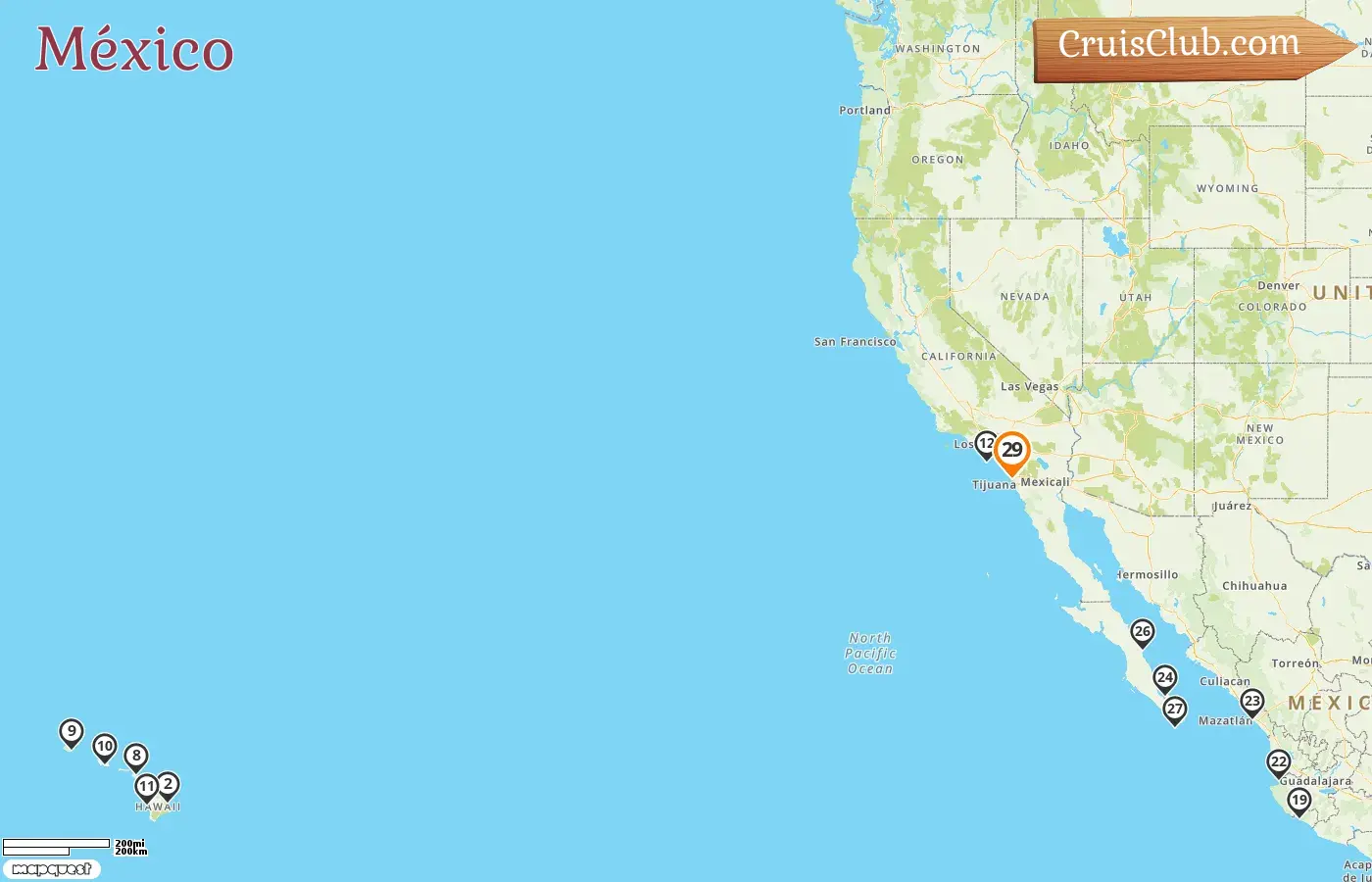 Crucero de México desde Vancouver a San Diego a bordo del barco Koningsdam con visitas a Canadá, Estados Unidos y México por 29 días