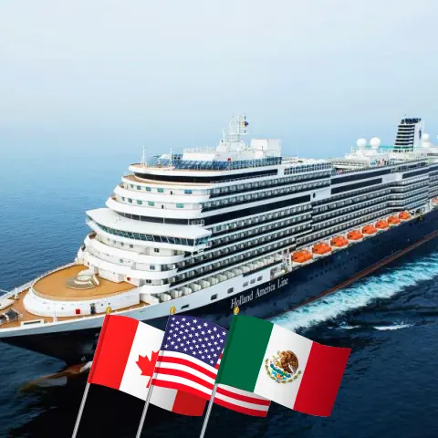 Cruise in the Mexico from Vancouver to San Diego aboard Koningsdam ship with visits to Canada, USA, and Mexico for 29 days