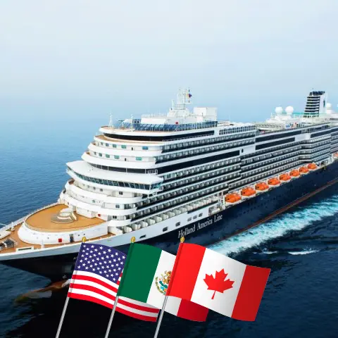 Cruise in the Mexico from San Diego to Vancouver aboard Koningsdam ship with visits to USA, Mexico, and Canada for 19 days