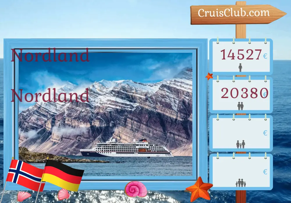 Cruzeiro no Norte de Longyearbyen a Hamburgo a bordo do navio HANSEATIC nature com visitas à Noruega e Alemanha por 16 dias