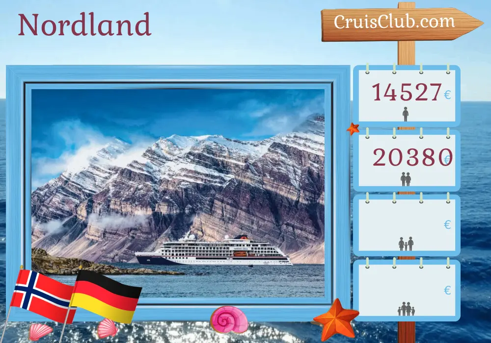 Kreuzfahrt im Northland von Longyearbyen nach Hamburg an Bord des Schiffes HANSEATIC nature mit Besuchen in Norwegen und Deutschland für 16 Tage