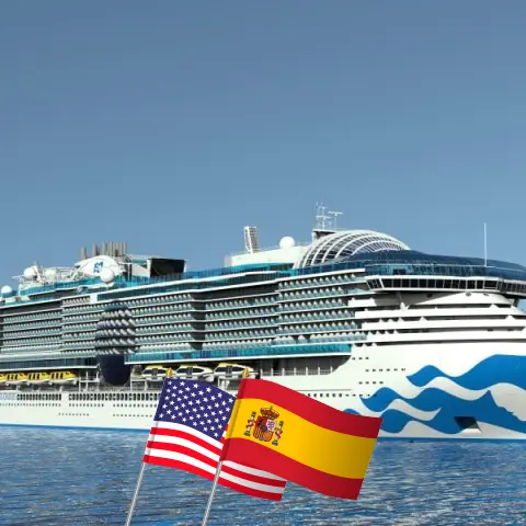 Cruise in the Transatlantic from Fort Lauderdale to Barcelona aboard Sun Princess ship with visits to USA and Spain for 15 days
