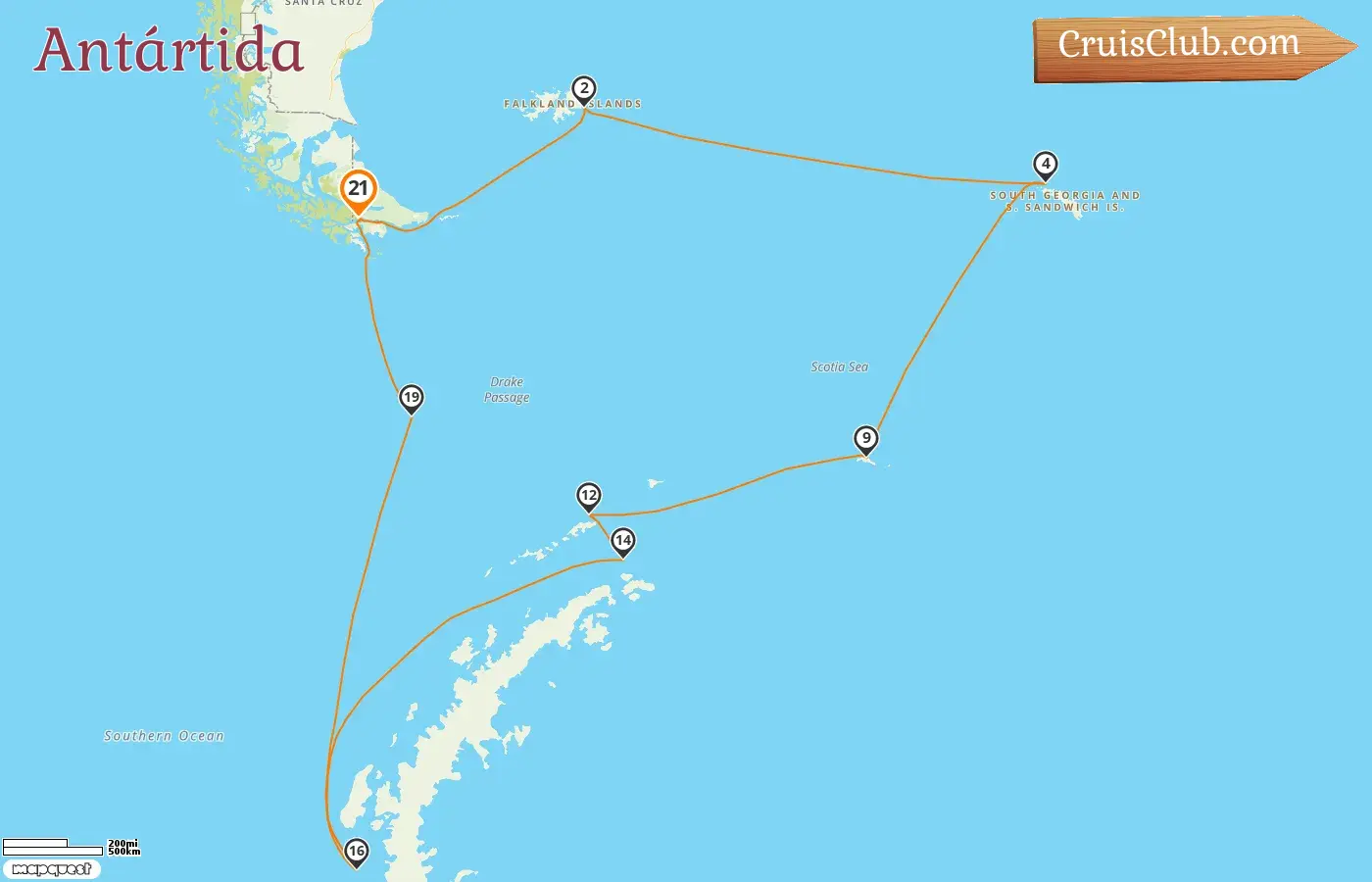 Cruzeiro na Antártida de Ushuaia a bordo do navio HANSEATIC inspiration com visitas à Argentina e Ilhas Malvinas por 21 dias