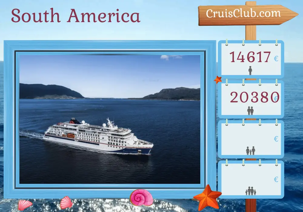 Cruise in the South America from Cologne to Valparaiso aboard HANSEATIC inspiration ship with visits to Panama, Colombia, Ecuador, Peru, and Chile for 19 days