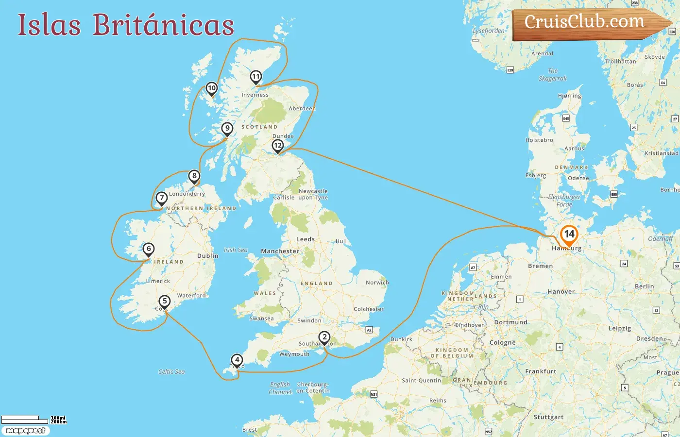 Crucero por las Islas Británicas desde Hamburgo a bordo del barco MS EUROPA 2 con visitas a Alemania e Irlanda por 14 días