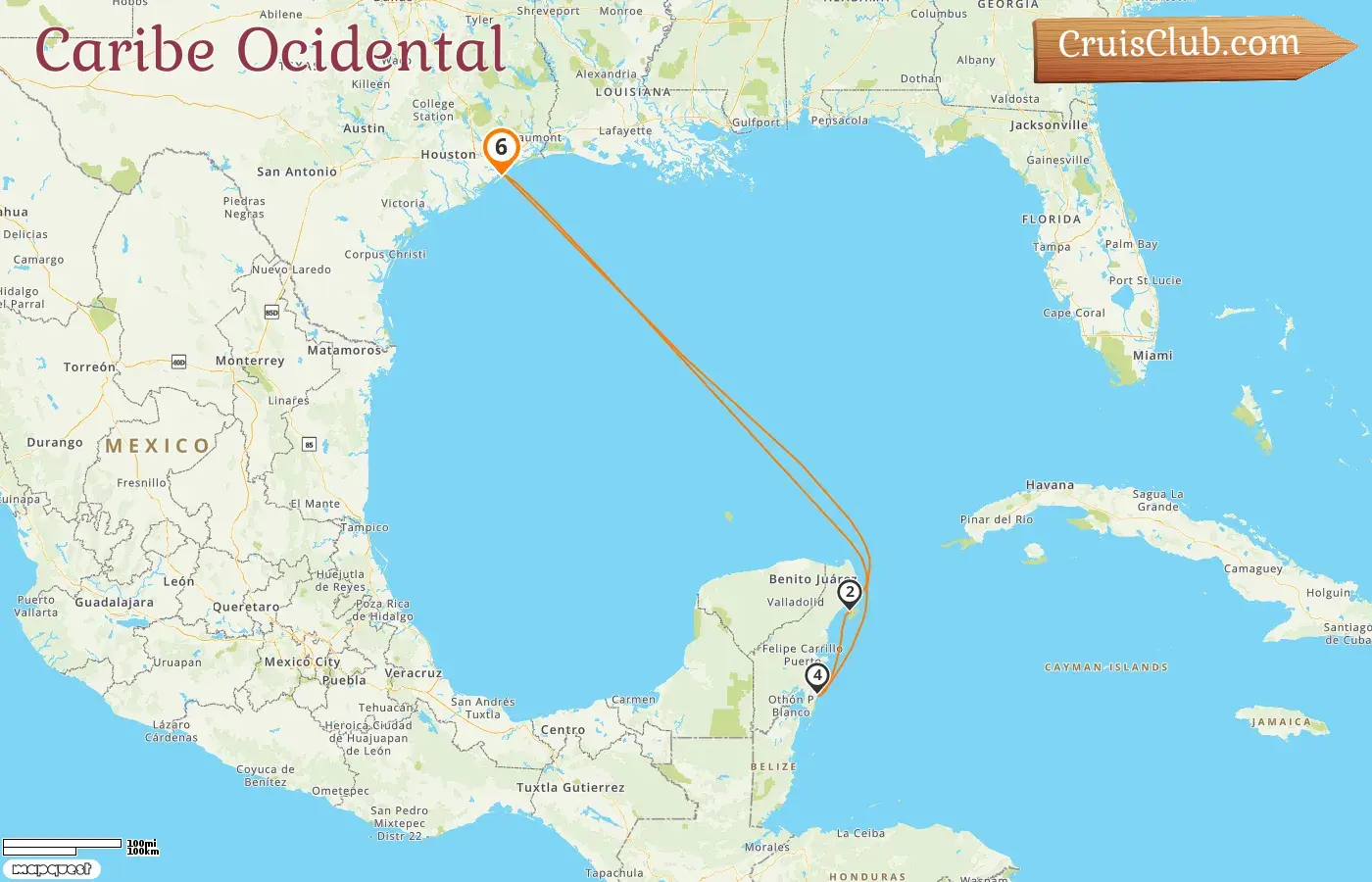 Cruzeiro no Caribe Ocidental saindo de Galveston a bordo do navio Liberty of the Seas com visitas aos EUA e México por 6 dias