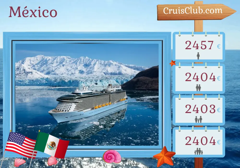 Cruzeiro no México a partir de Los Angeles a bordo do navio Ovation of the Seas com visitas aos EUA e México por 9 dias