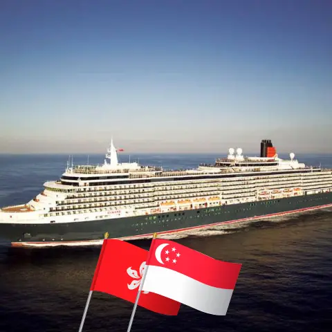 Cruise in the Asia from Hong Kong to Singapore aboard Queen Victoria ship with visits to Hong Kong, Viet Nam, and Singapore for 8 days
