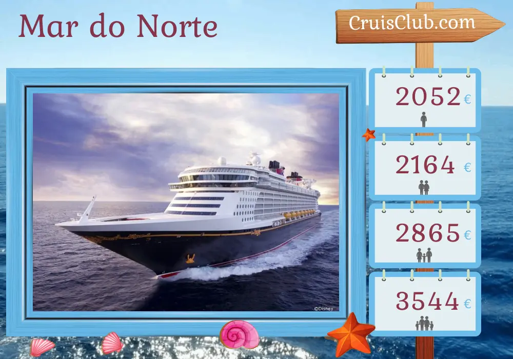 Cruzeiro no Mar do Norte de Southampton a bordo do navio Disney Dream com visitas a [destino] por 4 dias