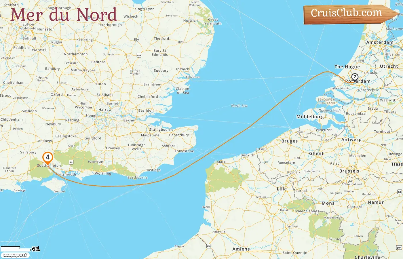 Croisière en mer du Nord au départ de Southampton à bord du bateau Disney Dream avec escales pour 4 jours