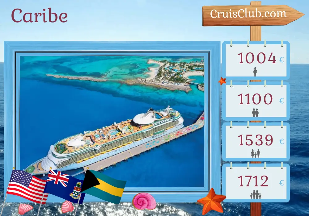 Crucero por el Caribe desde Miami a bordo del barco Liberty of the Seas con visitas a EE. UU., Islas Caimán y Bahamas durante 6 días