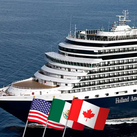 Cruise in the Panama Canal from Fort Lauderdale to Seattle aboard Eurodam ship with visits to USA, Colombia, Panama, Costa Rica, Guatemala, Mexico, and Canada for 22 days