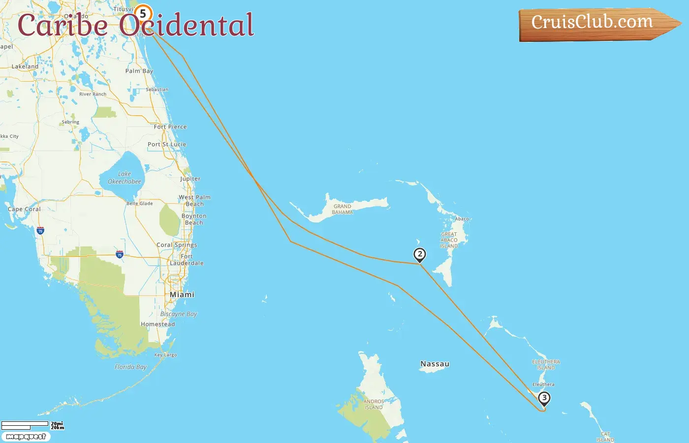 Cruzeiro no Caribe Ocidental a partir de Port Canaveral / Orlando a bordo do navio Disney Wish com visitas aos EUA e Bahamas por 5 dias