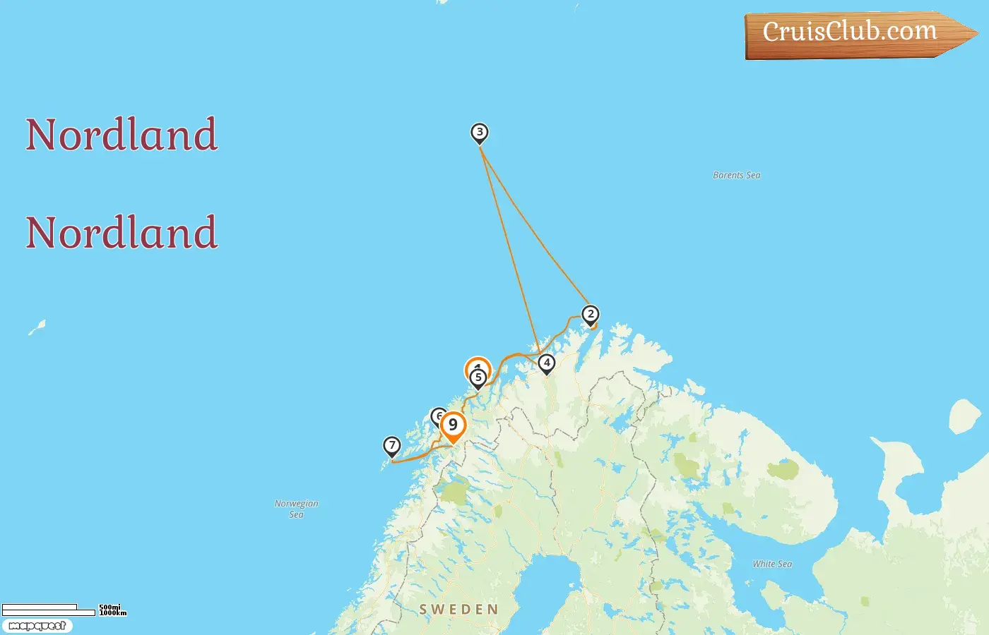 Cruzeiro pelo Norte de Tromsø a Narvik a bordo do navio Le Commandant Charcot com visitas à Noruega por 9 dias