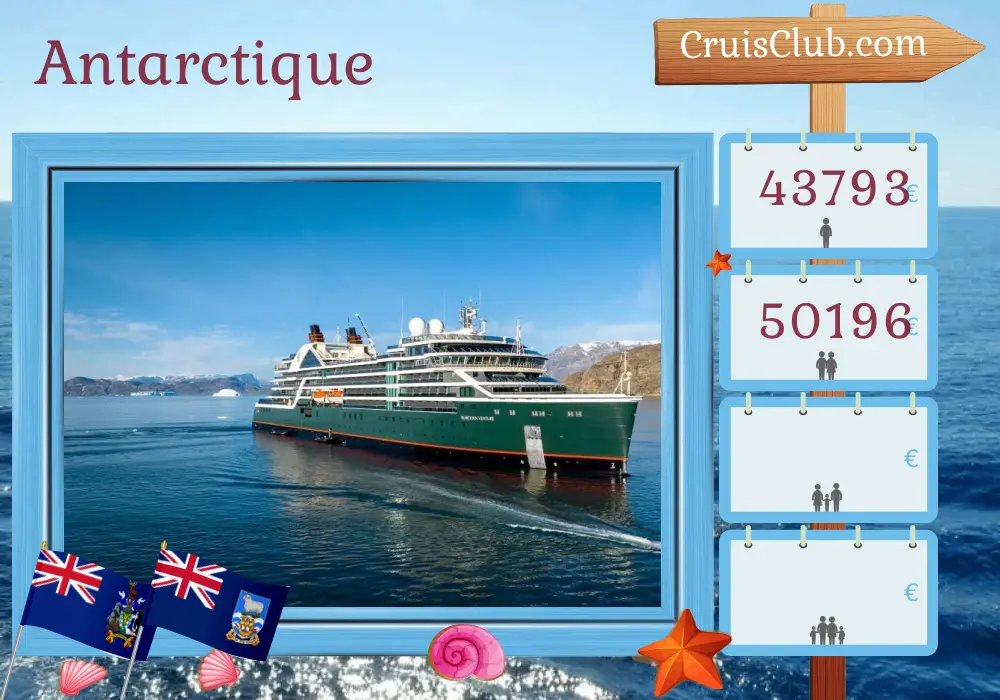 Croisière en Antarctique depuis Ushuaia à bord du navire Seabourn Venture avec visites en Argentine et aux Îles Falkland pendant 21 jours