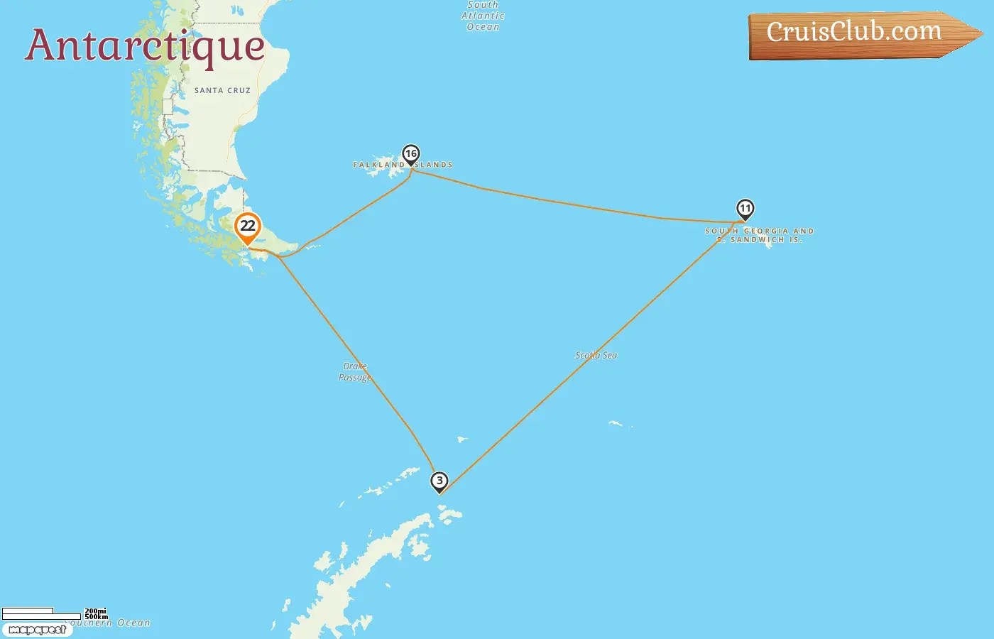 Croisière en Antarctique depuis Ushuaia à bord du navire Seabourn Venture avec visites en Argentine et aux Îles Falkland pendant 21 jours