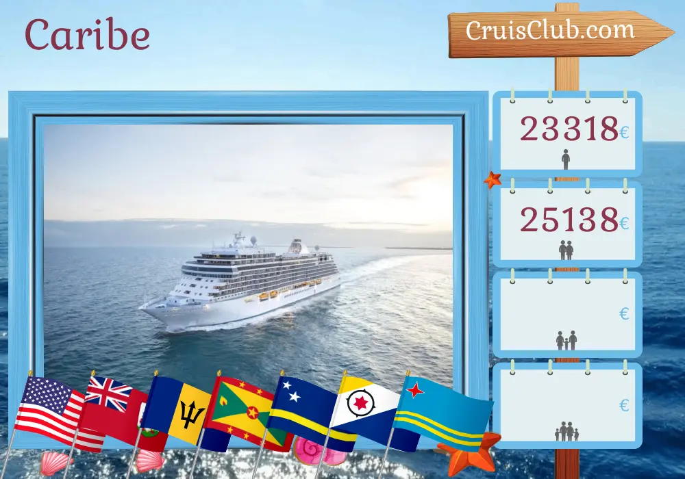 Crucero por el Caribe desde Nueva York a Miami a bordo del barco Seven Seas Splendor con visitas a Estados Unidos, Bermudas, San Bartolomé, Barbados, Granada, Curazao y Aruba durante 16 días
