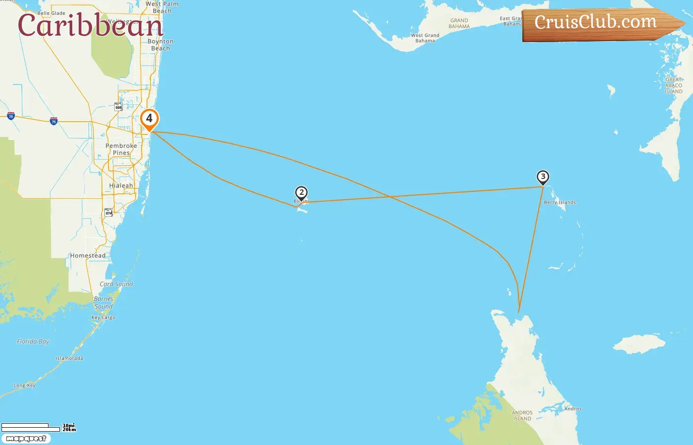 Cruise in the Caribbean from Fort Lauderdale aboard Celebrity Reflection ship with visits to USA and Bahamas for 4 days