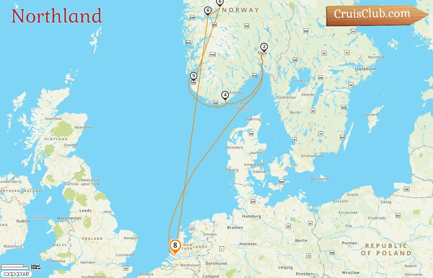 Cruise in the Northland from Rotterdam aboard Rotterdam ship with visits to Norway for 8 days