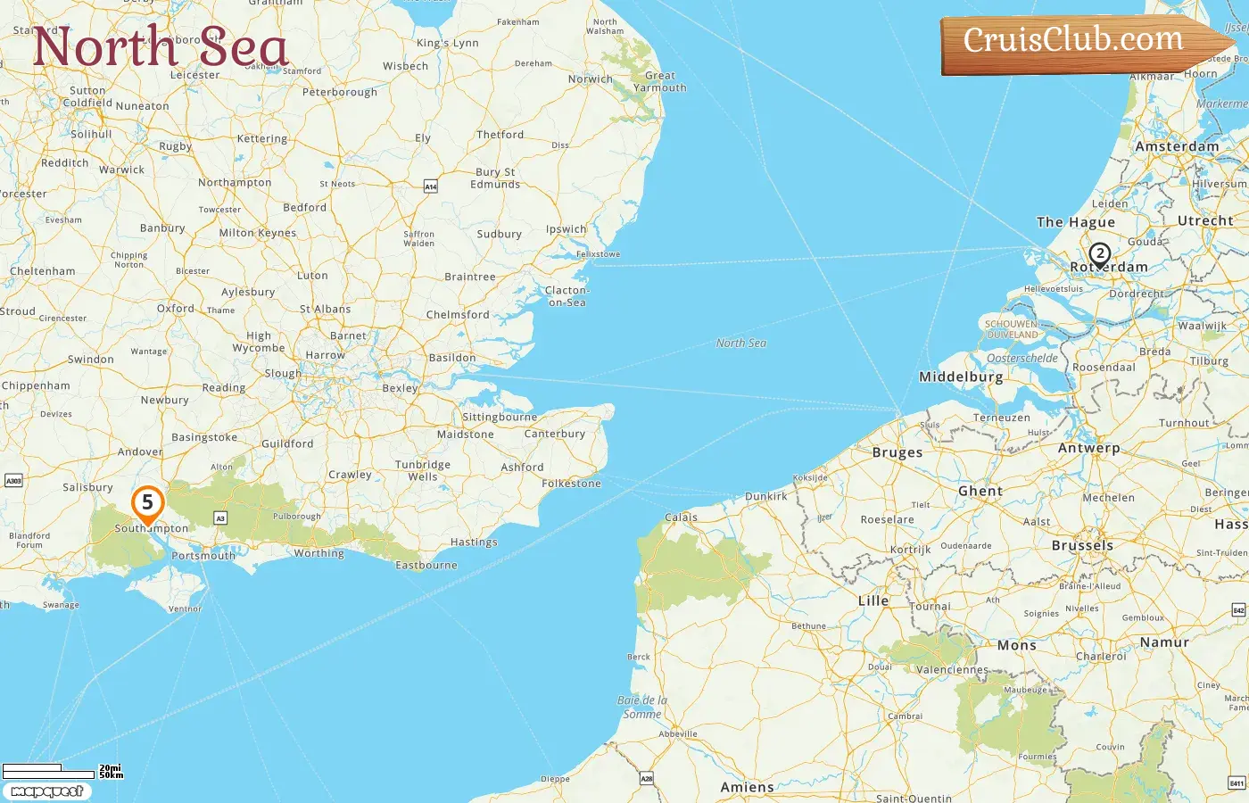 Kreuzfahrt in der Nordsee ab Southampton an Bord des Schiffes Queen Anne mit Besuchen von für 5 Tagen