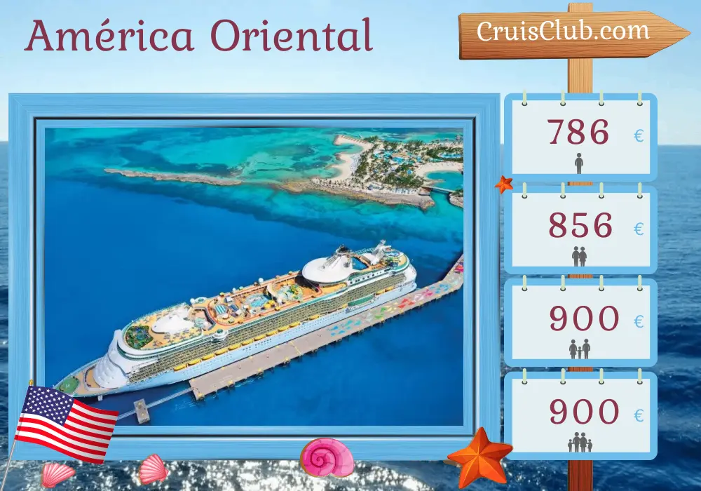 Cruzeiro no Leste da América a partir de Miami a bordo do navio Freedom of the Seas com visitas aos EUA e Haiti por 5 dias