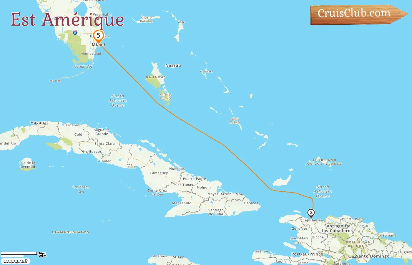 Croisière en Amérique de l`Est depuis Miami à bord du bateau Liberty of the Seas avec des escales aux États-Unis et en Haïti pendant 5 jours