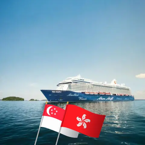 Cruise in the Asia from Singapore aboard Mein Schiff 6 ship with visits to Singapore, Viet Nam, and Hong Kong for 15 days