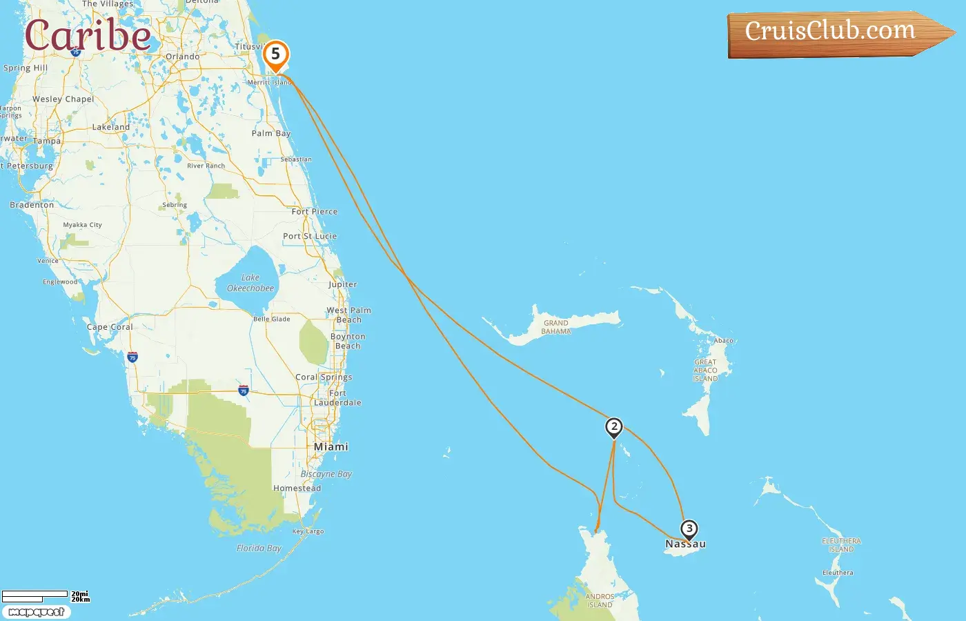 Cruzeiro no Caribe a partir de Port Canaveral / Orlando a bordo do navio Explorer of the Seas com visitas aos EUA e Bahamas por 5 dias