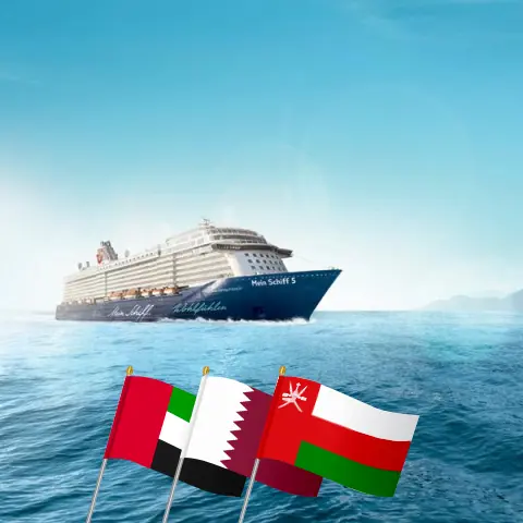 Cruise in the Middle East from Dubai aboard Mein Schiff 5 ship with visits to United Arab Emirates, Qatar, and Oman for 8 days