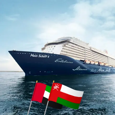 Cruise in the Middle East from Dubai aboard Mein Schiff 4 ship with visits to United Arab Emirates and Oman for 8 days