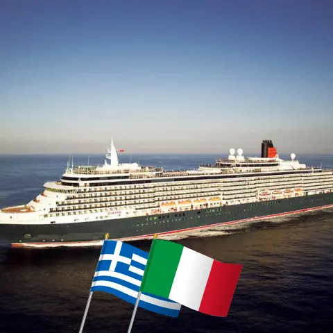 Cruise in the Mediterranean from Istanbul to Civitavecchia aboard Queen Victoria ship with visits to Turkey, Greece, and Italy for 8 days