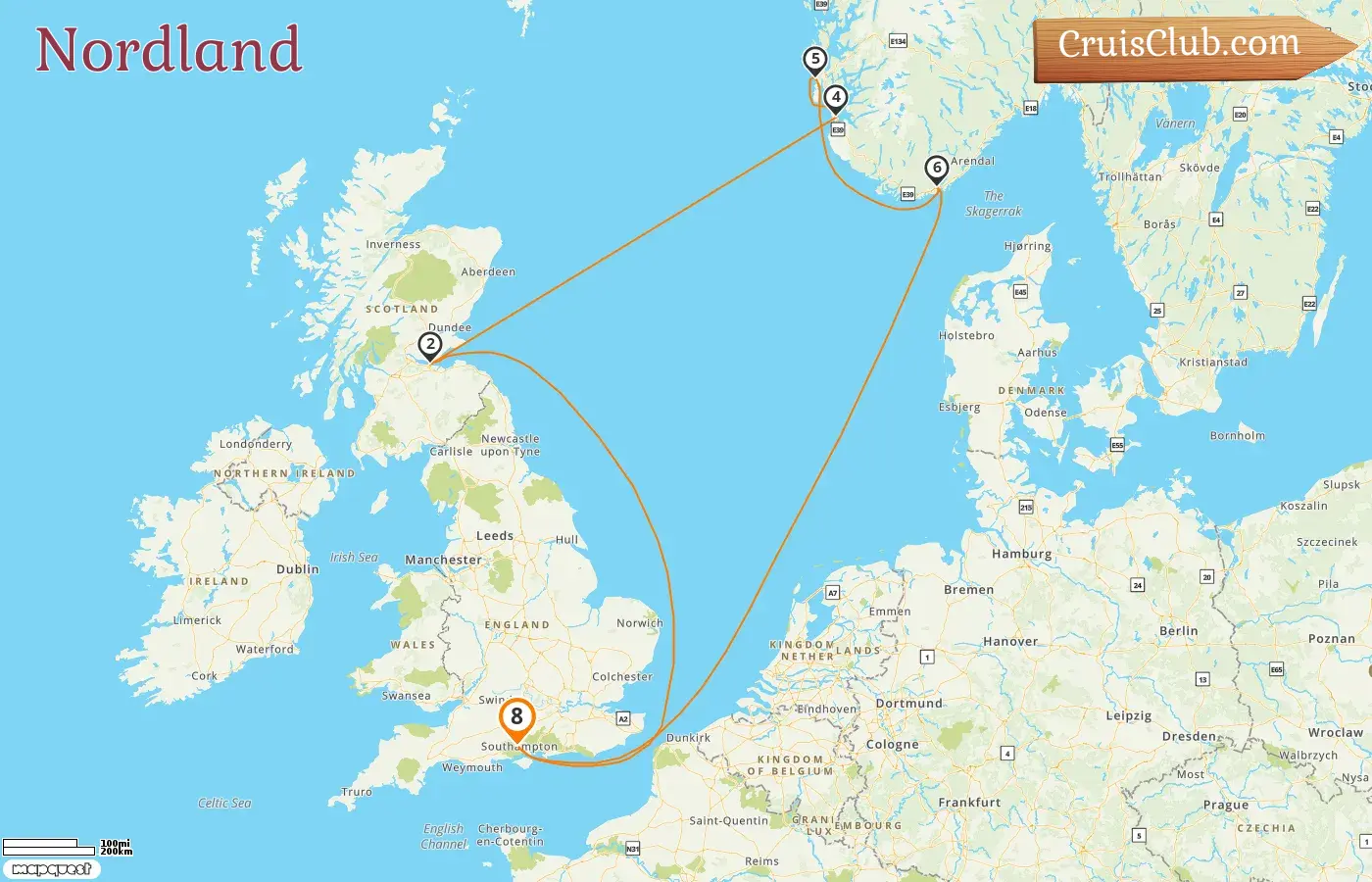 Croisière dans le Nord du départ de Southampton à bord du navire MSC Virtuosa avec des escales en Norvège pendant 8 jours