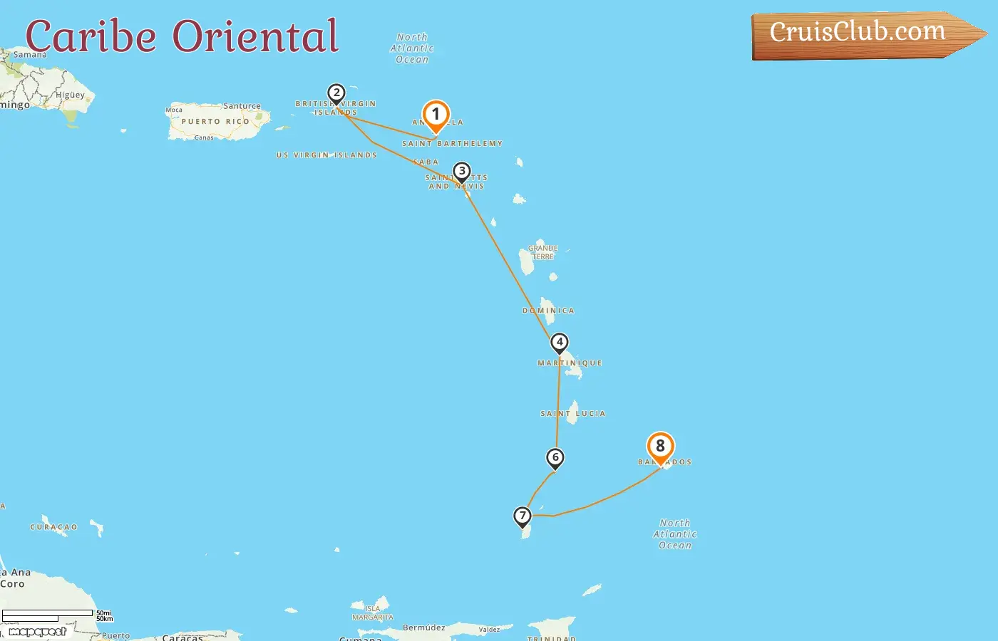 Crucero por el Caribe Oriental desde St. Maarten hasta Bridgetown a bordo del barco Seabourn Ovation con visitas a las Islas Vírgenes Británicas, San Cristóbal y Nieves, Martinica, San Vicente y las Granadinas, Granada y Barbados por 8 días