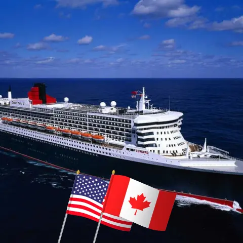 Cruise in the East America from New York aboard Queen Mary 2 ship with visits to USA and Canada for 8 days