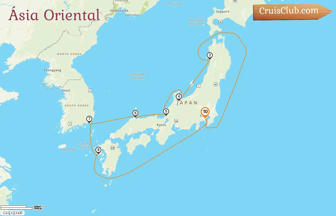 Cruzeiro no Leste da Ásia a partir de Yokohama a bordo do navio Diamond Princess com visitas ao Japão e Coreia do Sul por 10 dias