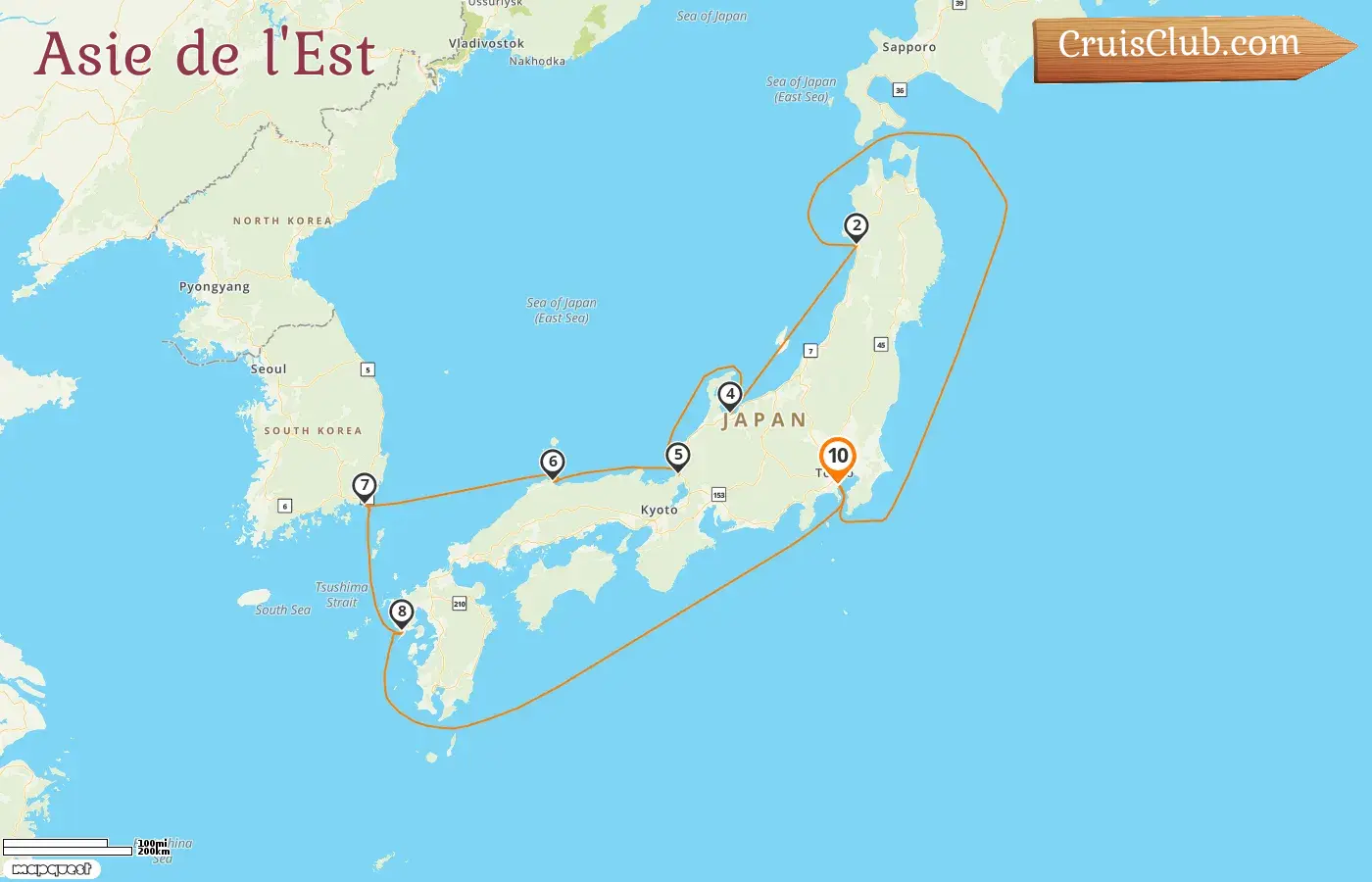 Croisière en Asie de l`Est depuis Yokohama à bord du navire Diamond Princess avec escales au Japon et en Corée du Sud pendant 10 jours