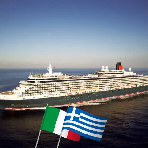 Croisière en Méditerranée depuis Civitavecchia à bord du navire Queen Victoria avec des visites en Italie, en Grèce et en Turquie pendant 15 jours