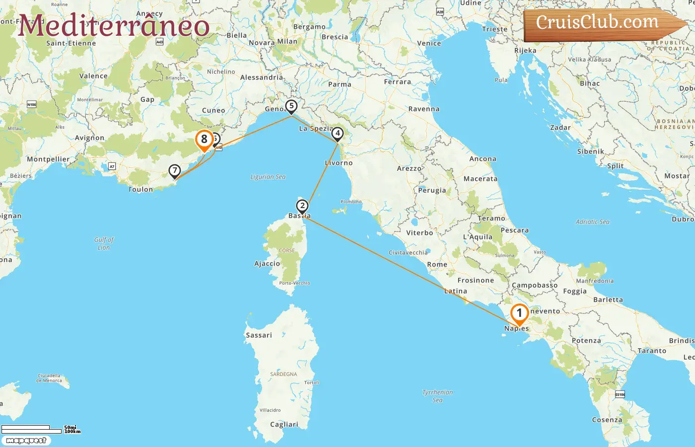 Cruzeiro no Mediterrâneo de Nápoles para Nice a bordo do navio Sea Cloud Spirit com visitas à Itália, França e Mônaco por 8 dias